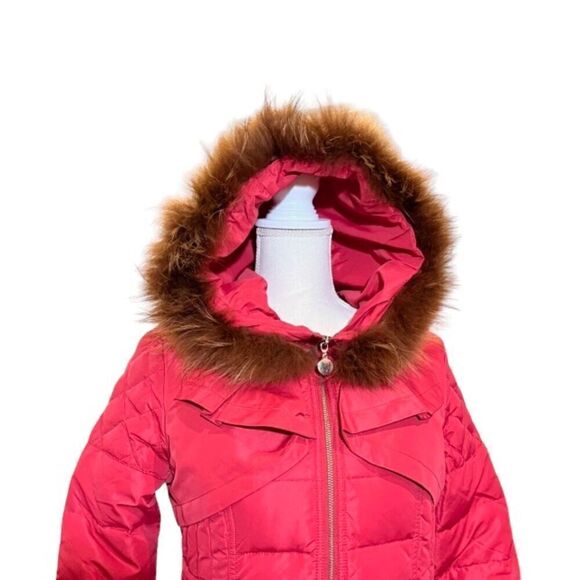 Ya Ya Ducking Brand Puffer Coat Japanese Import Bright Pink Size Small - Picture 5 of 16